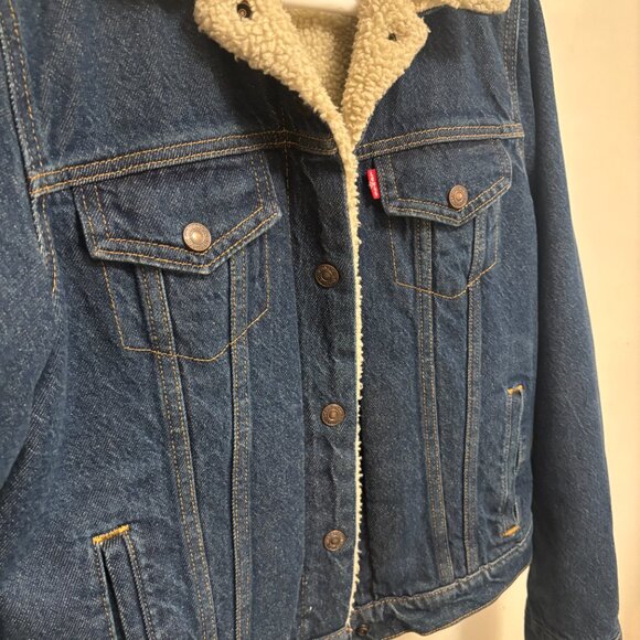 Levis Womens Sherpa Lined Trucker Jacket - Picture 3 of 7